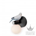 01024157 Lladro The Parrot Party Бра, настенные светильник "Попугай - правый (черный / белый / серый / синий)" 21 х 13см