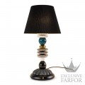 01024284 Lladro Firefly Лампа настольная "Светлячок (Черный / золотой / бирюзовый / белый)" 68 х 35см