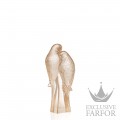 10571700 Lalique 2 Parakeets Статуэтка "2 Попугая - золотистый" 18,7см