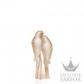 10571700 Lalique 2 Parakeets Статуэтка "2 Попугая - золотистый" 18,7см