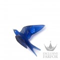 10624700 Lalique Swallow Статуэтка настенная с магнитом "Ласточка, крылья вверх - сапфировый синий" 15,3см