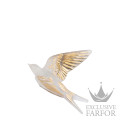 10645700 Lalique Swallow Статуэтка настенная с магнитом "Ласточка, крылья вверх - золотое покрытие" 15,3см