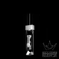 10433000+nickel Lalique Serene "Figurines" Подвесная лампа (2 призмы) "Никелевый" 8x33см