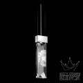 10433100+nickel Lalique Serene "Dahlia" Подвесная лампа (2 призмы) "Никелевый" 8x33см