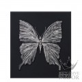 88050112 Lalique Eternal Beauty (Лимитированная серия на 50 пред.) Декоративная панель "Бабочка - черный, платиновый" 42см