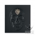 88059107 Lalique Eternal Memento (Лимитированная серия на 50 пред.) Декоративная панель "Череп - черный, платиновый" 42см