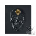 88059108 Lalique Eternal Memento (Лимитированная серия на 50 пред.) Декоративная панель "Череп - черный, золотой" 42см