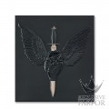 88059208 Lalique Eternal Prayer (Лимитированная серия на 50 пред.) Декоративная панель "Сердце, пронзенное кинжалом - черный, платиновый" 42см