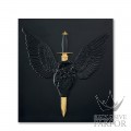 88059209 Lalique Eternal Prayer (Лимитированная серия на 50 пред.) Декоративная панель "Сердце, пронзенное кинжалом - черный, золотой" 42см