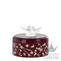 10725300 Lalique Fleurs Cerisier Шкатулка "Лакированное дерево - Красный" 9,5см