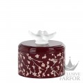 10725400 Lalique Fleurs Cerisier Шкатулка "Лакированное дерево - Красный" 11,8см