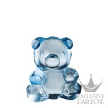 10874700 Lalique Teddy Air Статуэтка "Медведь - синий" 21,3см