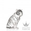 1219810 Lalique Sitting Tiger Статуэтка "Тигр - черная эмаль" 24,1см