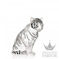 1219810 Lalique Sitting Tiger Статуэтка "Тигр - черная эмаль" 24,1см
