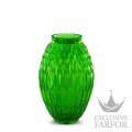 10758500 Lalique Plumes Ваза "Зеленый" 26,5см