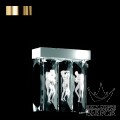10435100+gold Lalique Serene "Figurines" Бра, настенный светильник (5 Призмы - прямоугольный) "Позолоченный" 22x12x34см