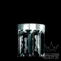 10435300+nickel Lalique Serene "Figurines" Бра, настенный светильник (5 Призмы - круглый) "Никелированный" 22x12x34см