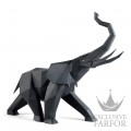 01009559 Lladro Animal Kingdom "Origami" Статуэтка "Слон (черный)" 43 х 52см