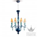 01023810 Lladro Ivy & Seed Люстра на 8 свечей (синий) 123 х 70см