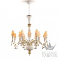 01023855 Lladro Ivy & Seed Люстра на 16 свечей (белый / золотой) 133 х 115см