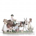 01001797 Lladro Childhood & Fairy Tales "In my garden" (Лимитированная серия на 3000 пред.)Статуэтка "Очаровательная детская скульптура" 29 x 47см