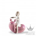 01009367 Lladro Childhood & Fairy Tales "My Seesaw Balloon"Статуэтка "Покачаюсь (розовый)" 21 х 15см
