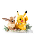01009817 Lladro Designer Collection "Pokémon’s" (Лимитированная серия на 288 пред.) Статуэтка "Пикачу и Иви" 37 х 48см