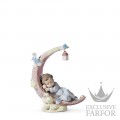 01006479 Lladro Family Stories "Birth"Статуэтка "Спящий на Луне" 18 x 15см