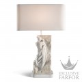01023008 Lladro Figurative Лампа настольная "Фреска материнства (белый)" 60 х 38см