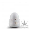 01023942 Lladro Dome Лампа настольная "Снежинки (белый / золотой)" 15 х 11см