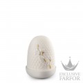 01023989 Lladro Dome Лампа настольная "Вишневые цветы (белый / золотой)" 15 х 11см