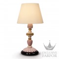 01023995 Lladro Firefly Лампа настольная "Светлячок (бежевый / розовый / золотой / черный)" 68 х 35см