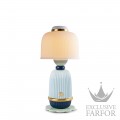 01024147 Lladro Japanese dolls Лампа настольная "Кокеши (синий)" 29 х 13см