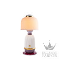 01024479 Lladro Kokeshi Лампа настольная "Кокеши (бежевый / фиолетовый / золотой)" 27 х 12см