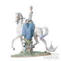 01004516 Lladro Romanticism "Ladies"Статуэтка "Всадница" 45 x 37см