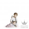 01008549 Lladro Spirituality "Angels"Статуэтка "Мой ангел хранитель (розовый)" 14 x 14см