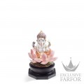 01008635 Lladro Spirituality "Hinduism"Статуэтка "Ганеша на лотосе" 19 x 13см