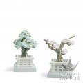 01008455 Lladro World Cultures "Orientalism"Статуэтка "Японские деревья (мандарин и вишня)" 15 x 20см