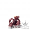 01045129 Lladro World Cultures "Lladro Chinese Zodiac Collection"Статуэтка "Дракон (красный)" (мини) 8 x 9см