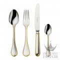 05732241 Robbe & Berking Classic-Faden "Посеребрение + узорная позолота" Набор столовых приборов на 6 персон, 24 предметов