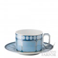 10570-426351-14640 Rosenthal Signum by Swarovski "Azure" Чашка чайная с блюдцем 0,26л