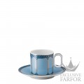 10570-426351-14715 Rosenthal Signum by Swarovski "Azure" Чашка эспрессо с блюдцем 0,08л