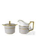 1054393 Wedgwood Anthemion Grey Молочник и сахарница 12см