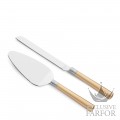 40003663 Wedgwood Vera Wang with Love "Gold" Нож для пирожных и лопатка для торта