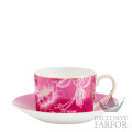 1078226 Wedgwood Wonderlust "Pink Tonquin" Чашка чайная с блюдцем 210мл